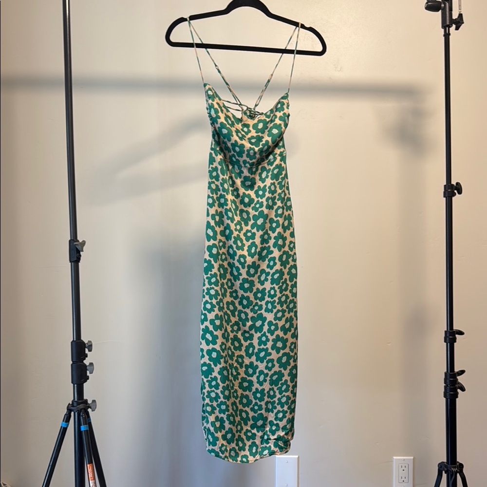 For Love And Lemons Green Floral Dress